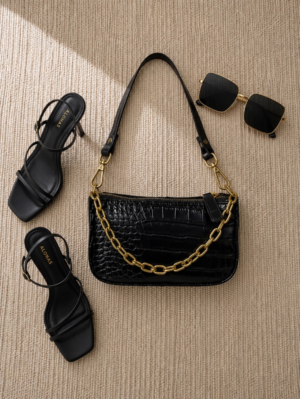 Leather Mini Purse Black